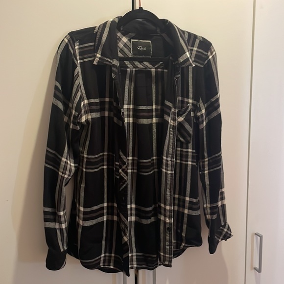 Rails Hunter shirt in Black/White/Gray size Medium - Picture 5 of 6